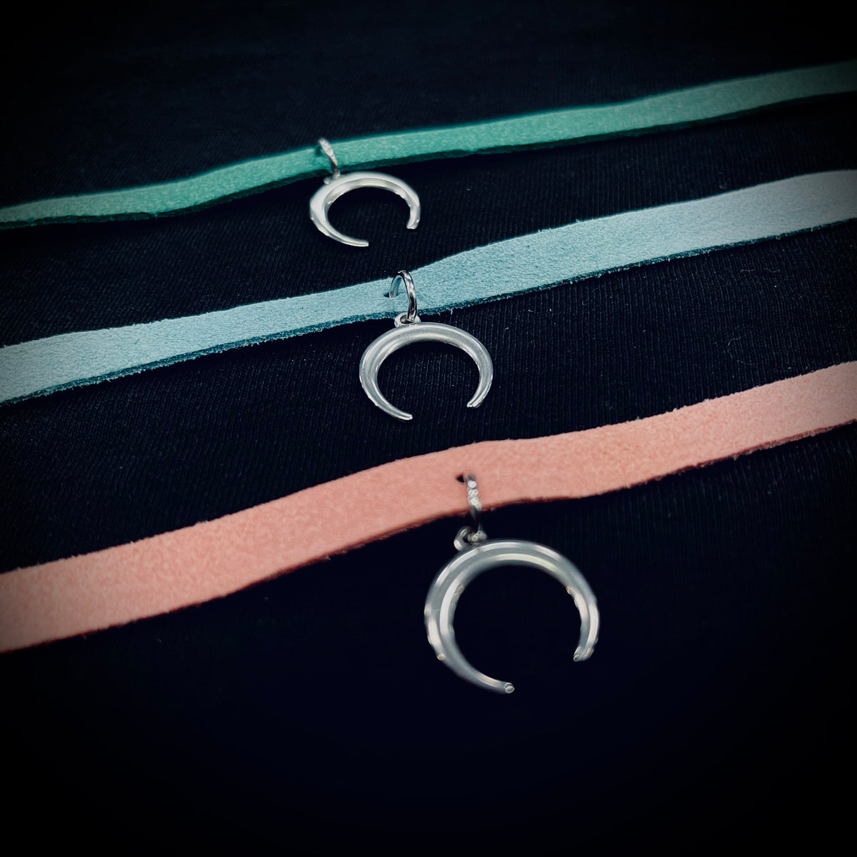 Crescent Moon Vegan Leather Choker