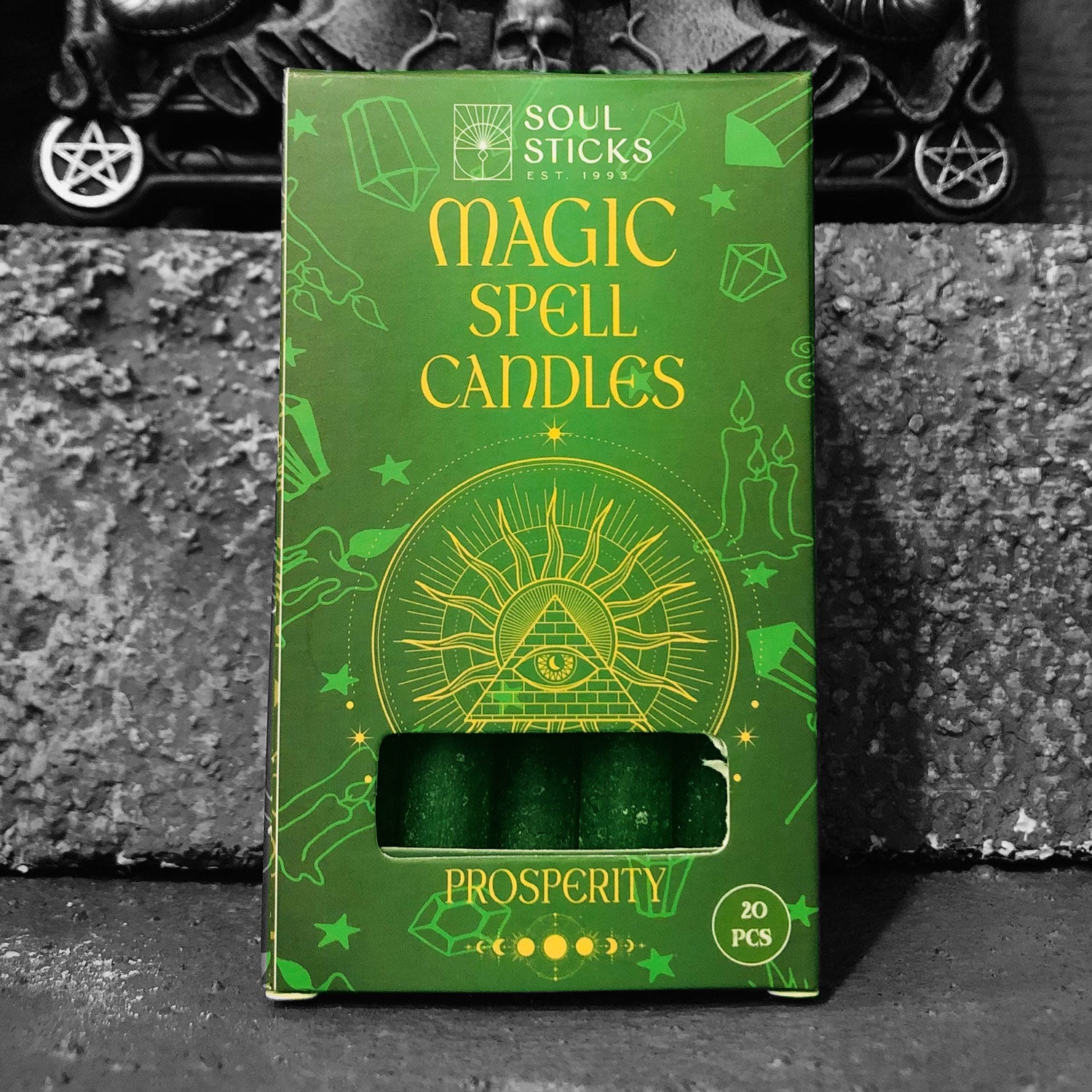 Spell Ritual Mini Candles - 20pk Prosperity: Green