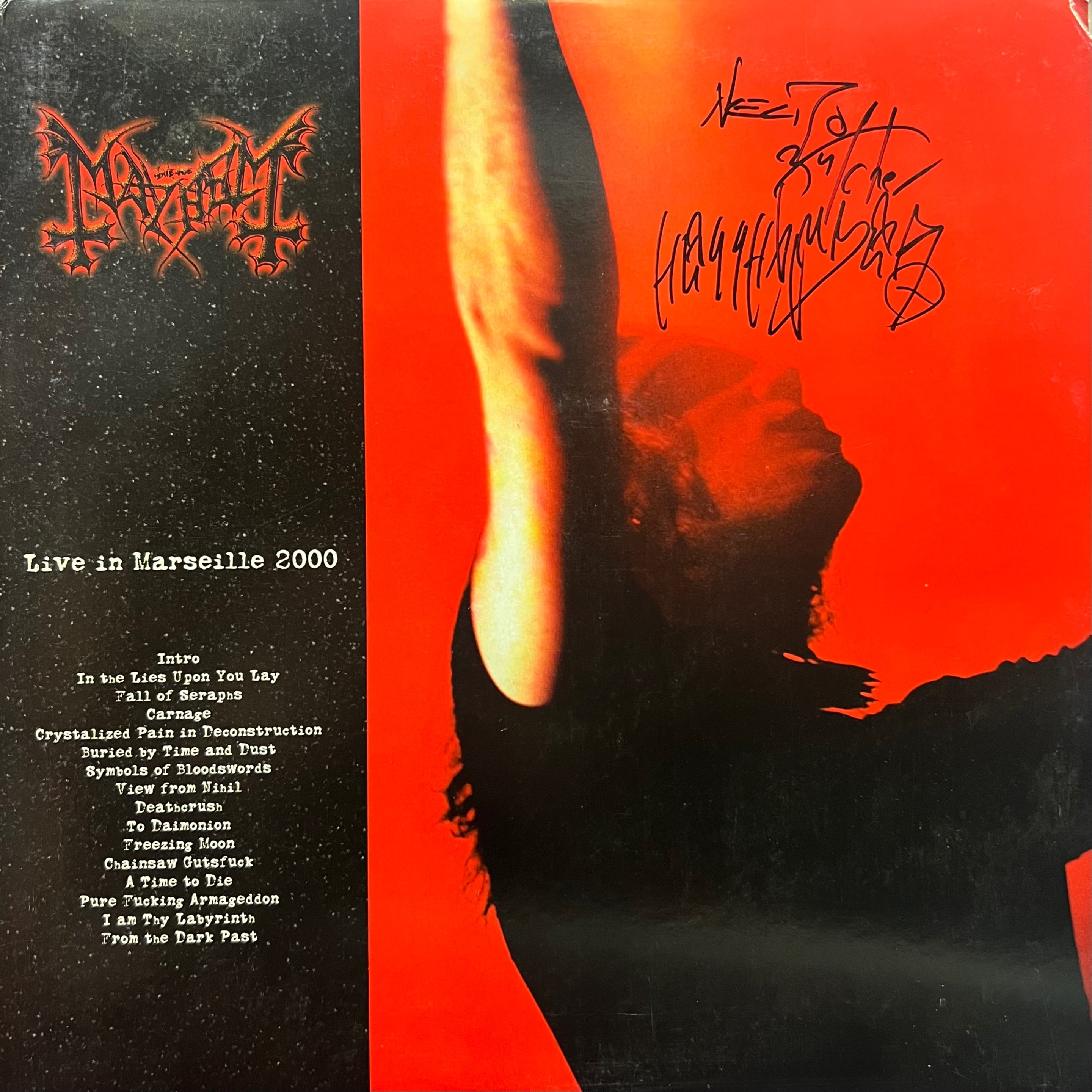 MAYHEM Live in Marseille 2000 2LP Signed Ltd Ed