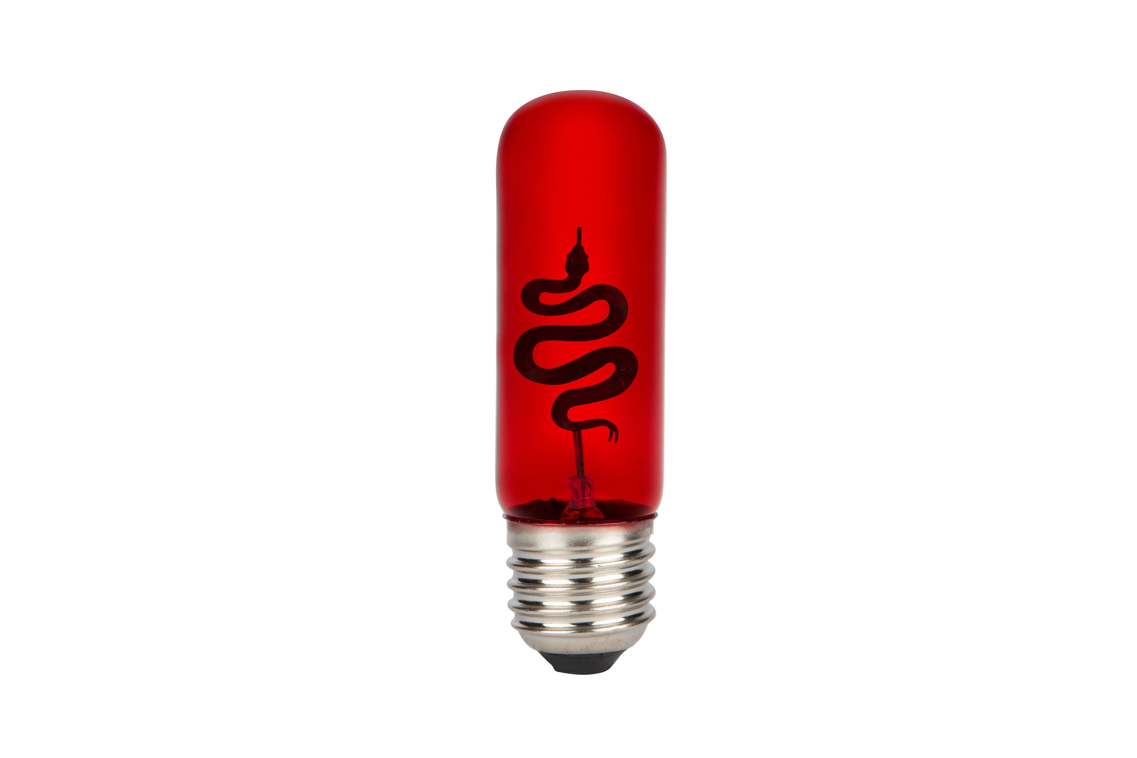 Industrialized Lamp Red Snake Neon Light Bulb