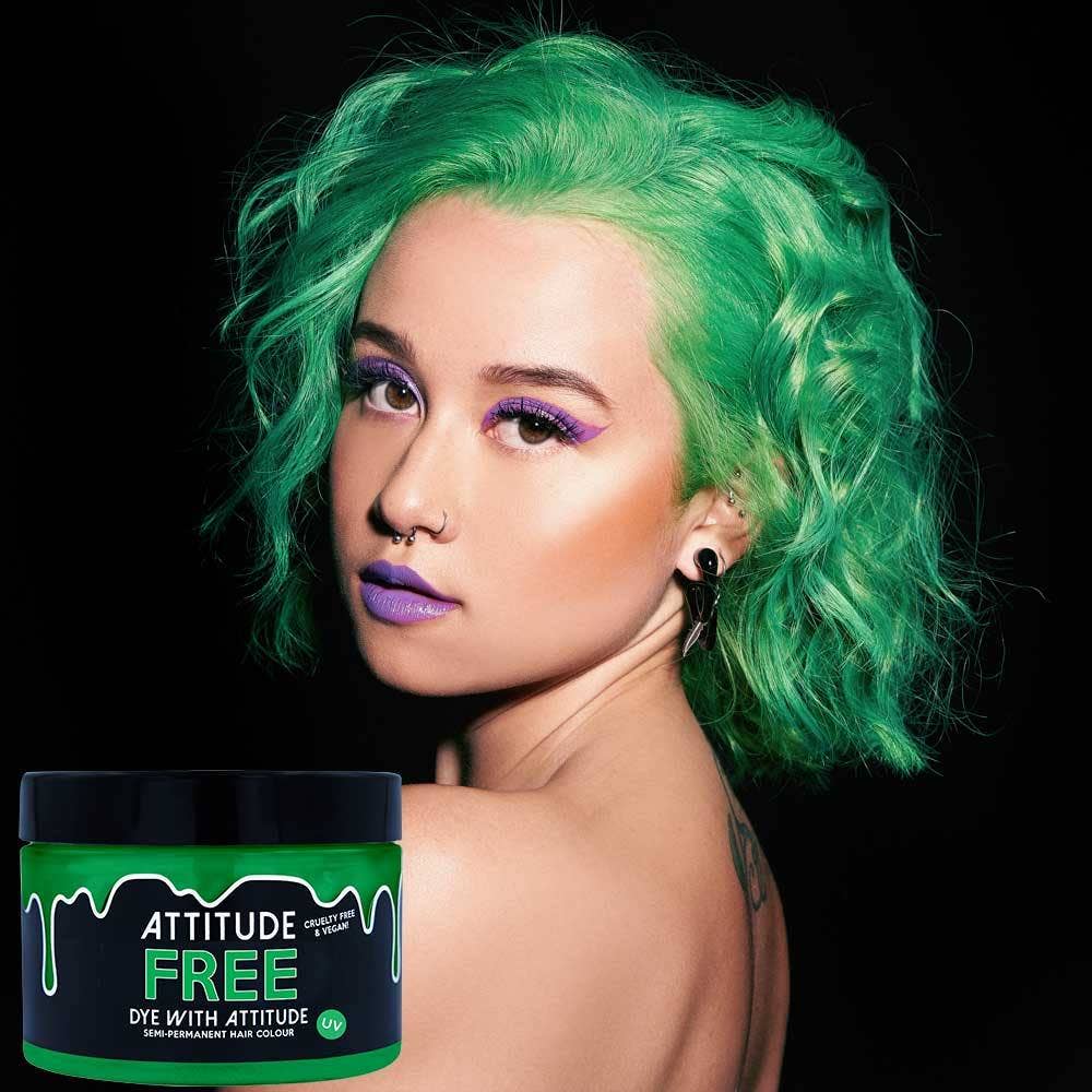 Free UV Green Attitude Hair Dye