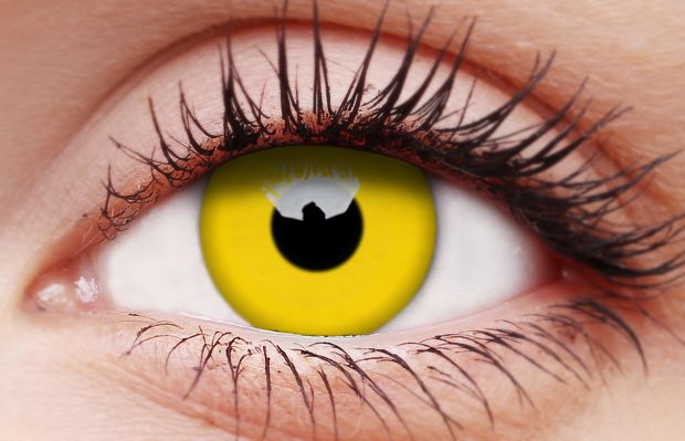 UV Glow Yellow Contact Lenses