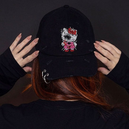 Hell Kitty Pierced Baseball Cap