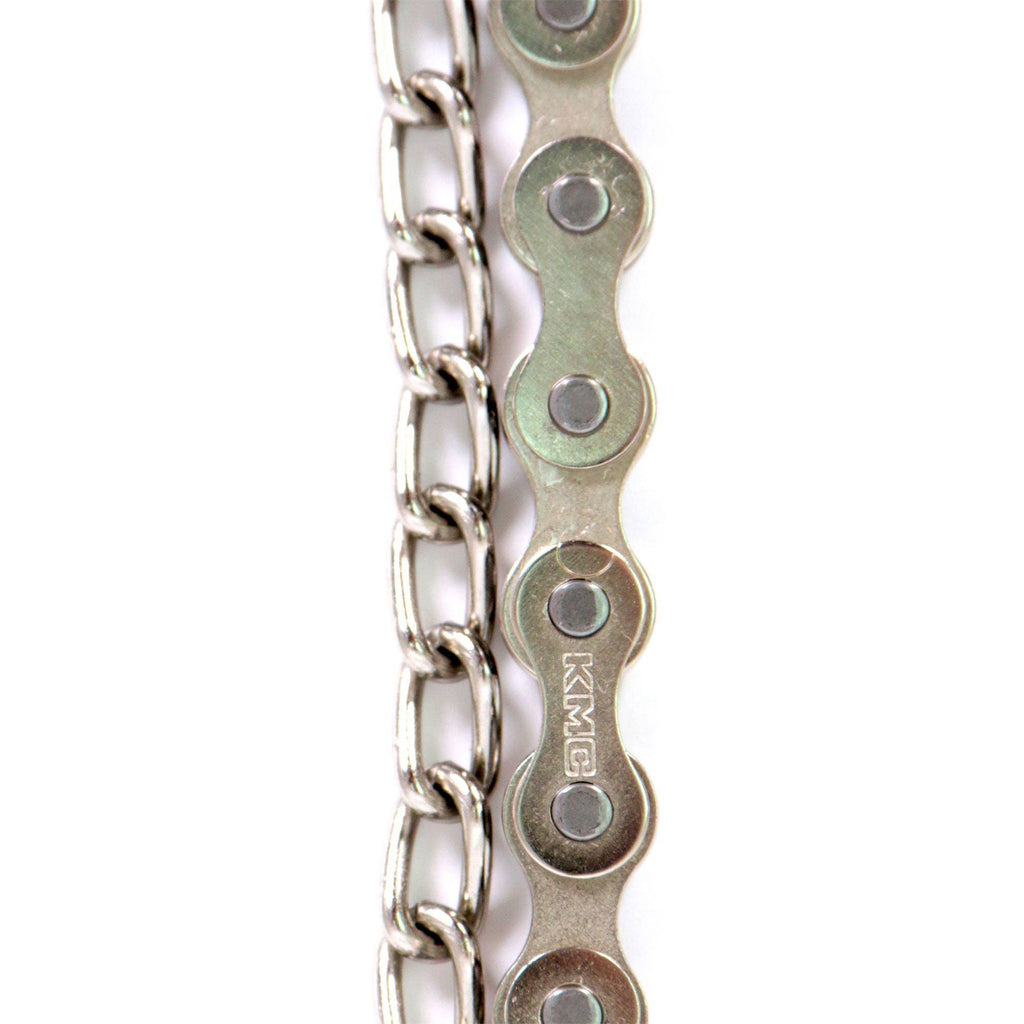 Double Bike Link Chrome Wallet Chain