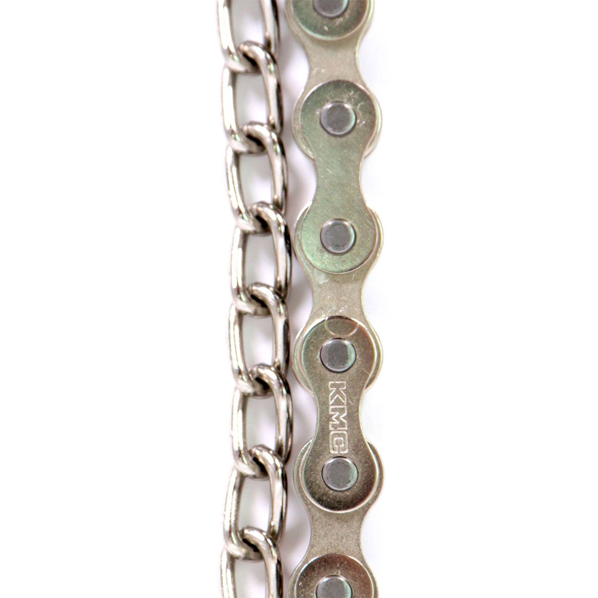 Double Bike Link Chrome Wallet Chain