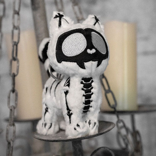 X-Ray Bones Skelekitty Plush Keychain