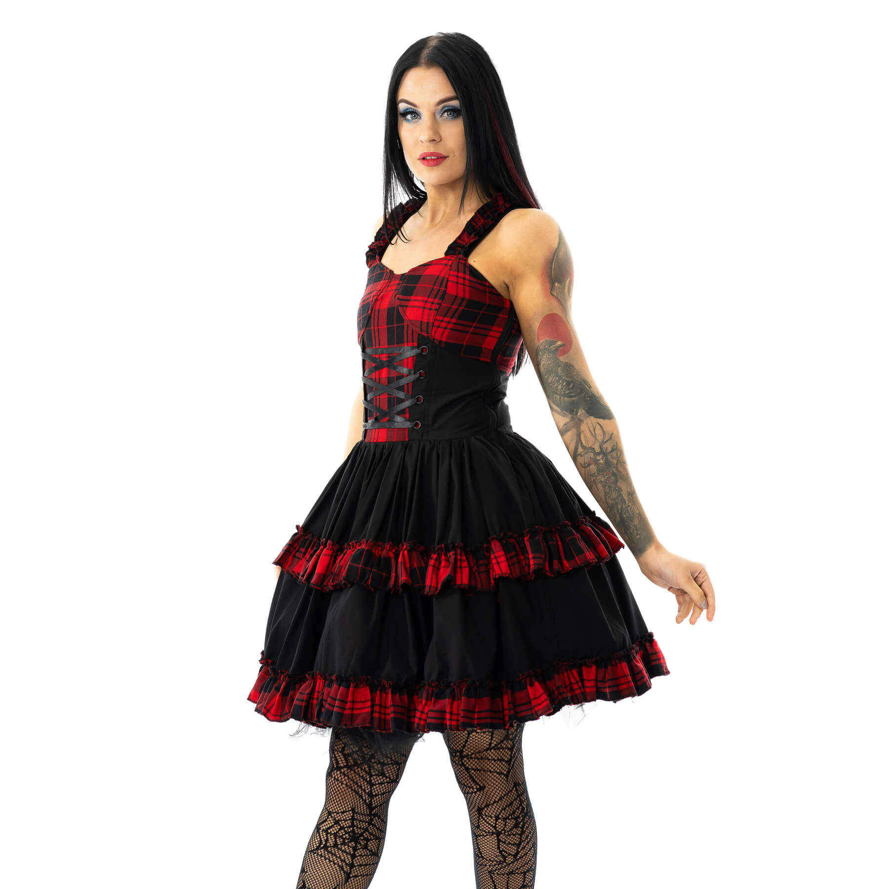 Parisa Red Tartan Dress