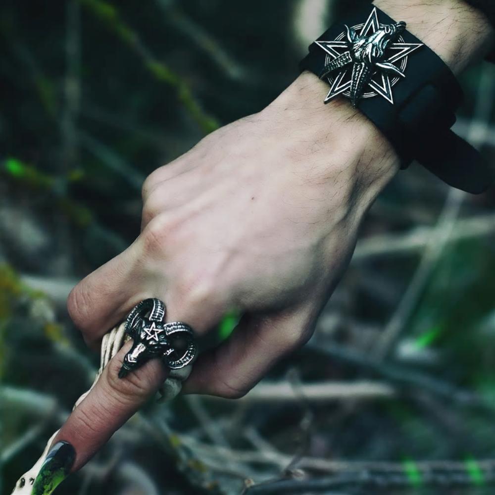 Alchemy Baphomet Wrist Cuff