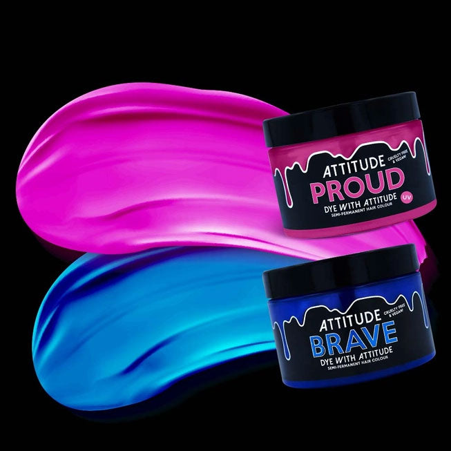 Pop Rock Pink/Blue Attitude Hair Dye Duo