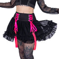 Chaotic Skirt Black-Pink