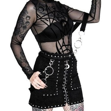 Per-SUEDE-ed Stud Skirt