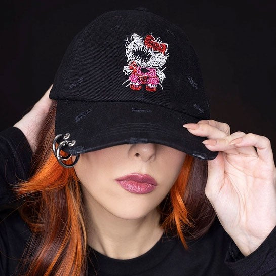 Hell Kitty Pierced Baseball Cap