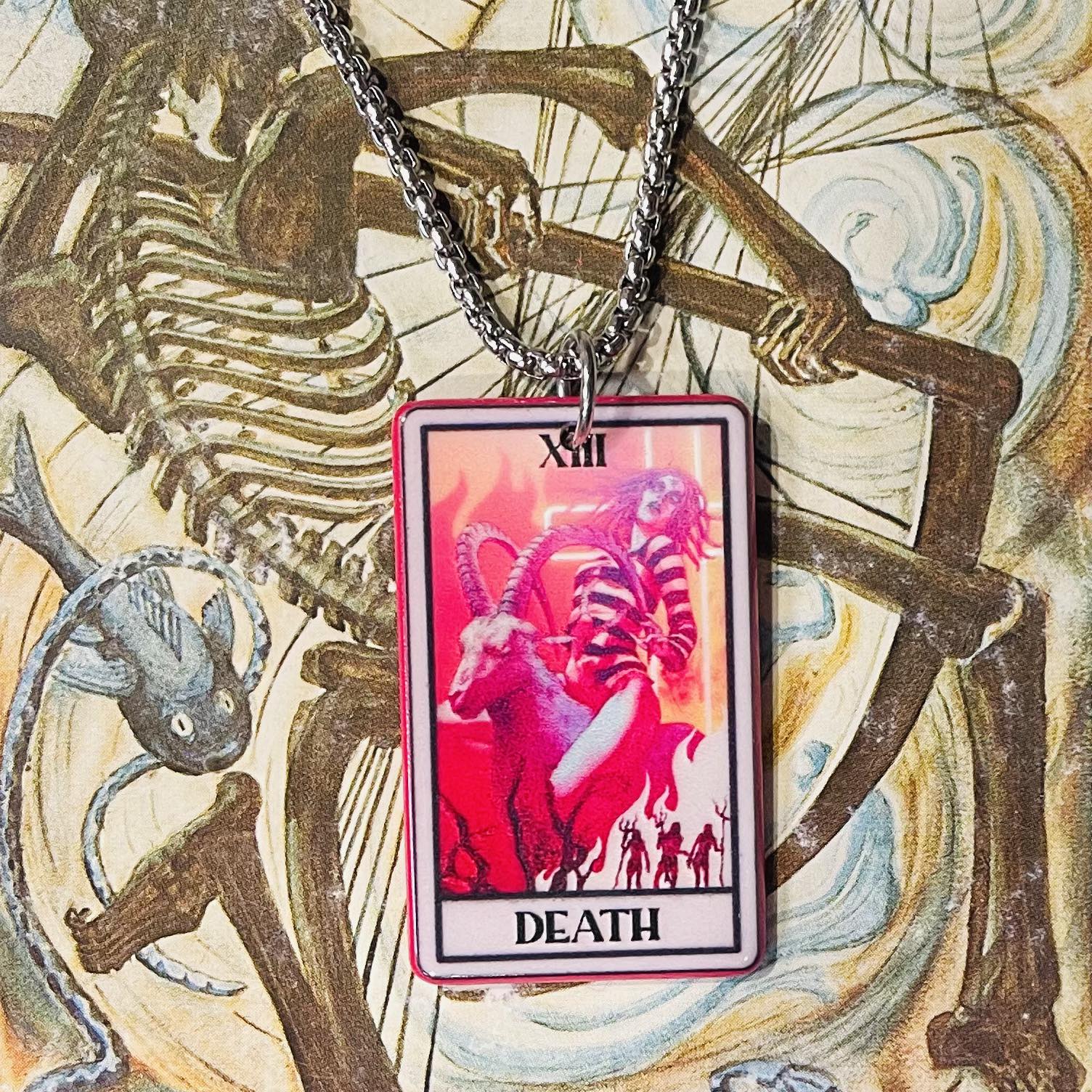 Horror Tarot Death Necklace