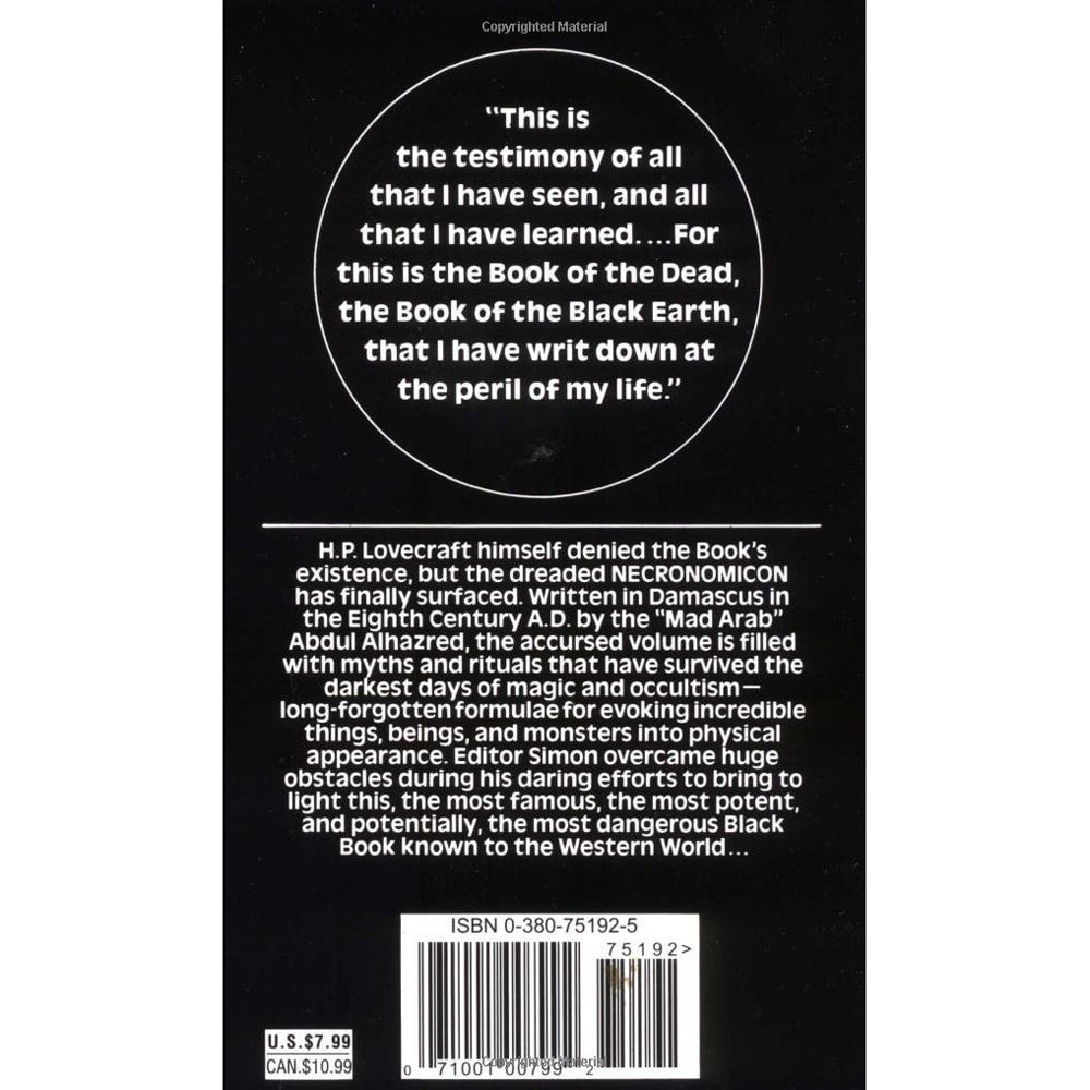 Necronomicon Paperback Book