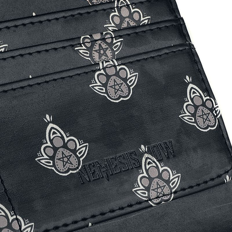 Pawzuph Black Devil Kitty Embossed Wallet