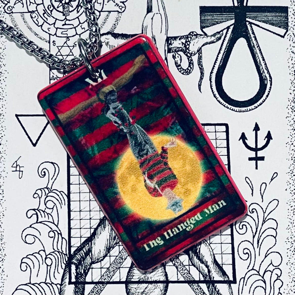 Horror Tarot Hanged Man Necklace