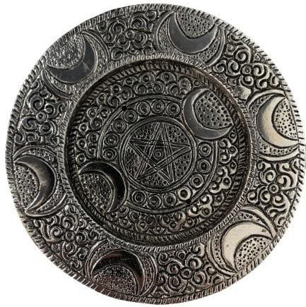 Celestial Pentagram and Moon Incense Holder