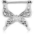 Nipple Bar Butterfly Hinged Clicker Surgical Steel