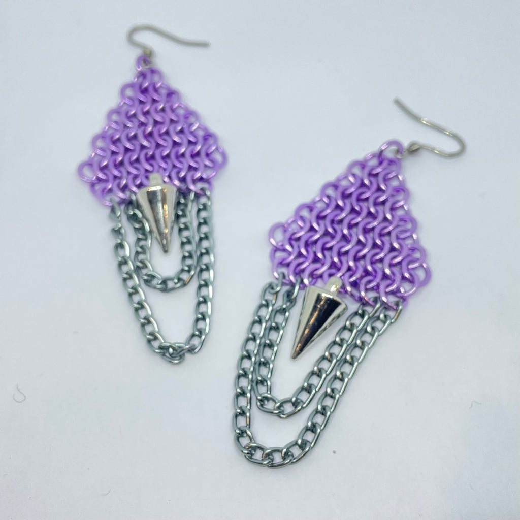 Carnival Chainmaille Weave Earrings