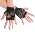 Fishnet Fingerless Gloves - Black