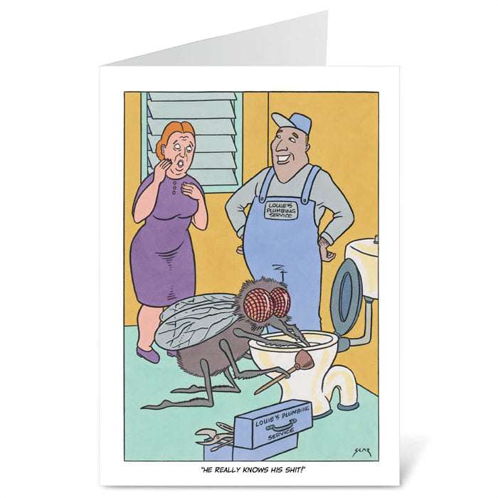 Plumber Louie's Fly - Blank Card