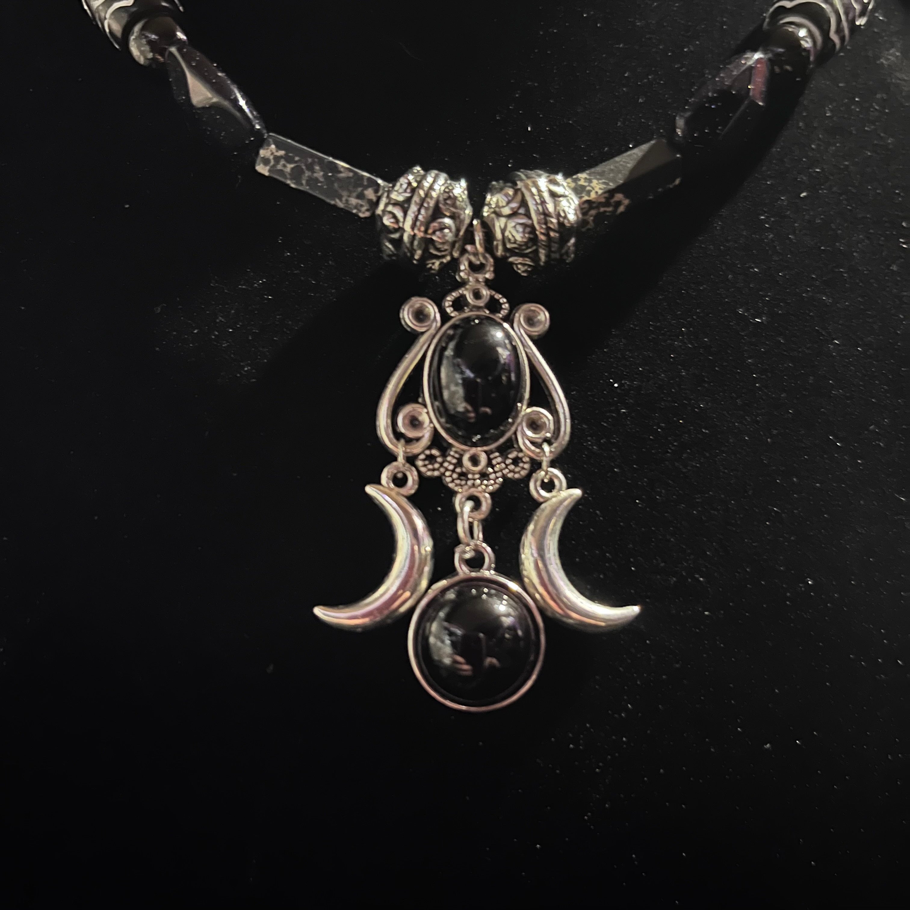 Goddess Dreaming Crescent Moon Necklace