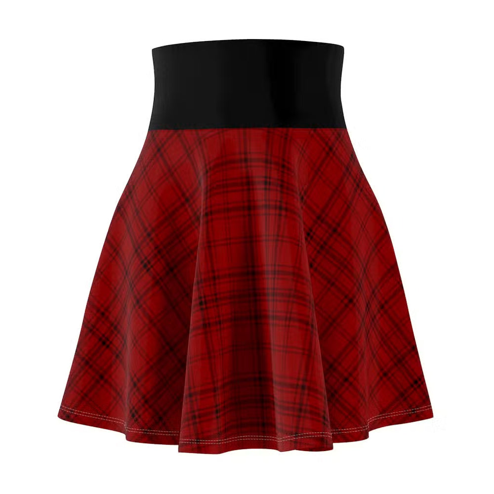 Jennacidal Rust Red Tartan Skater Skirt