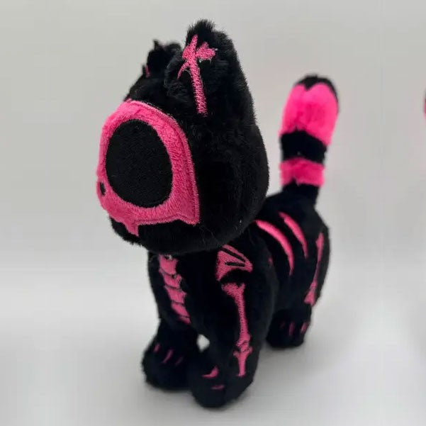 Bubblegum Bones Skelekitty Plush Keychain