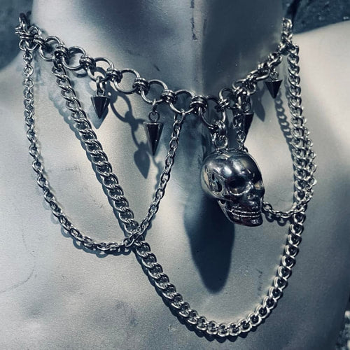 Mayhem In Chains Skull Choker