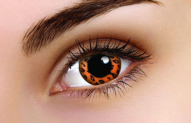 Yellow Leopard Contact Lenses