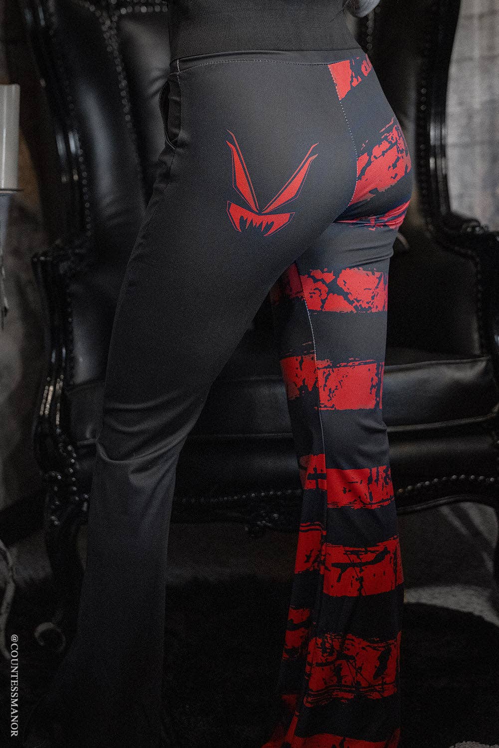 Blood Oath Striped Split Flares Pants