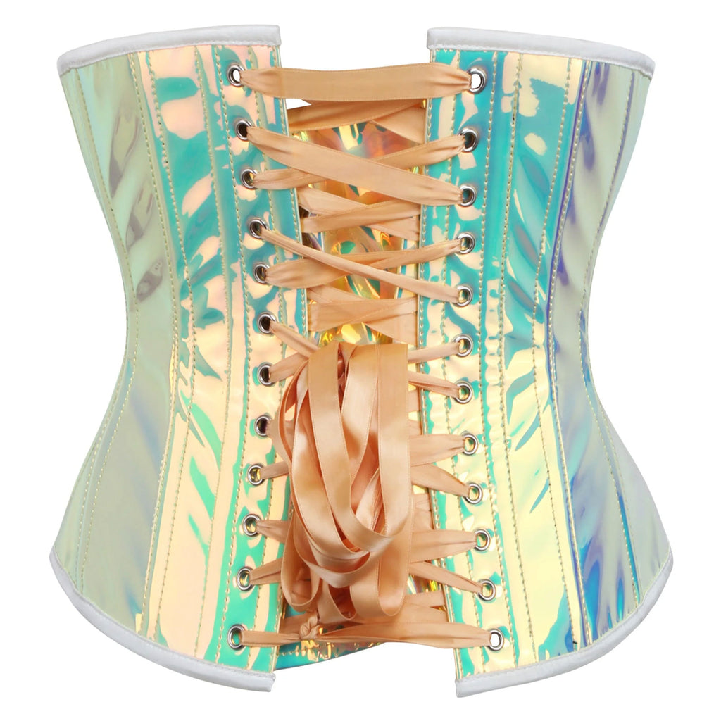Cyber Hellpop Holographic Underbust Corset