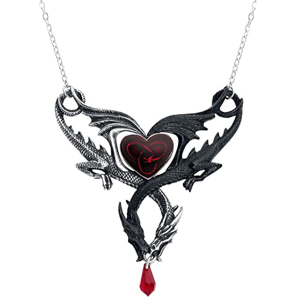 Confluence of Opposites Dragon Pendant Necklace