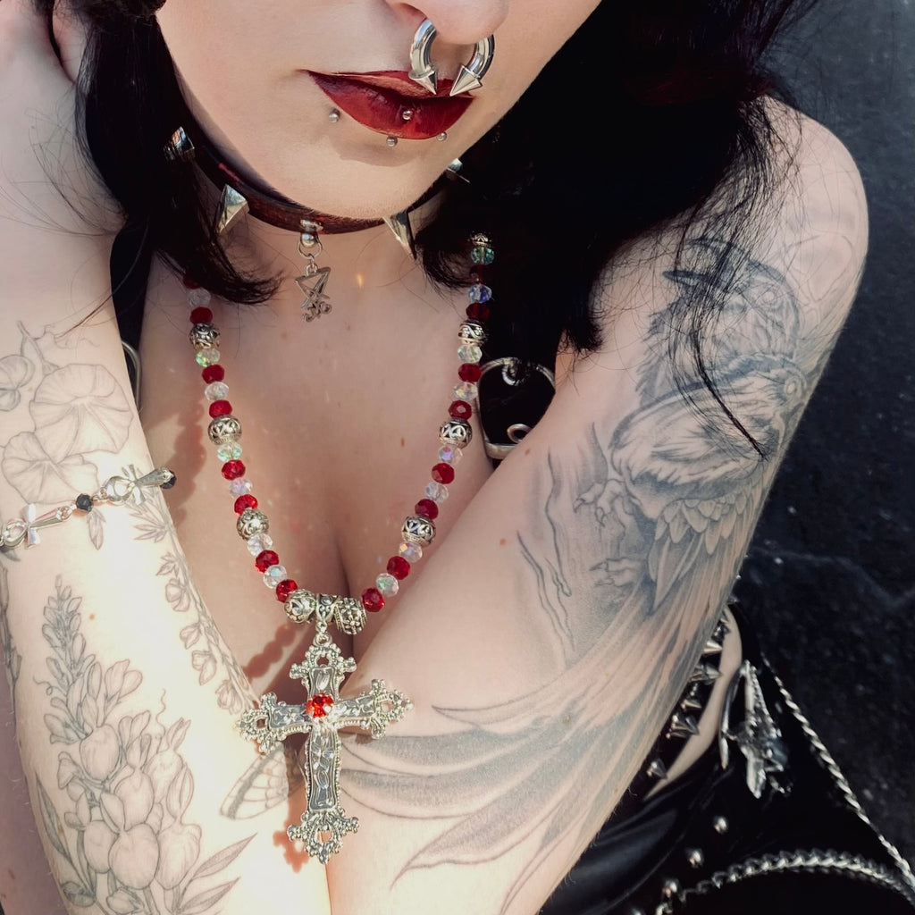 Sanguine Rites Cross Necklace