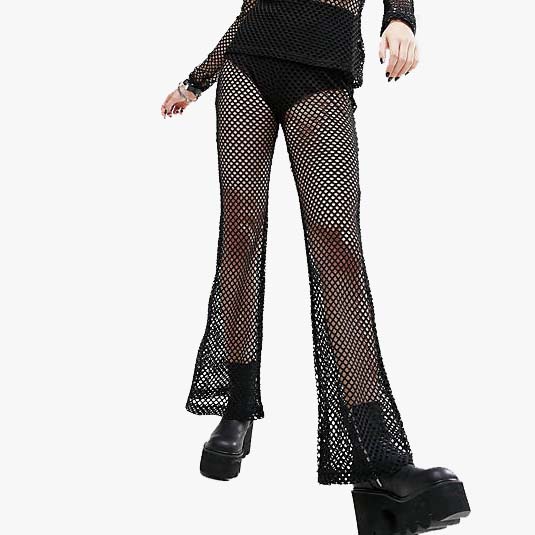 Tripp NYC. Mary Q Fishnet Exposed Flares