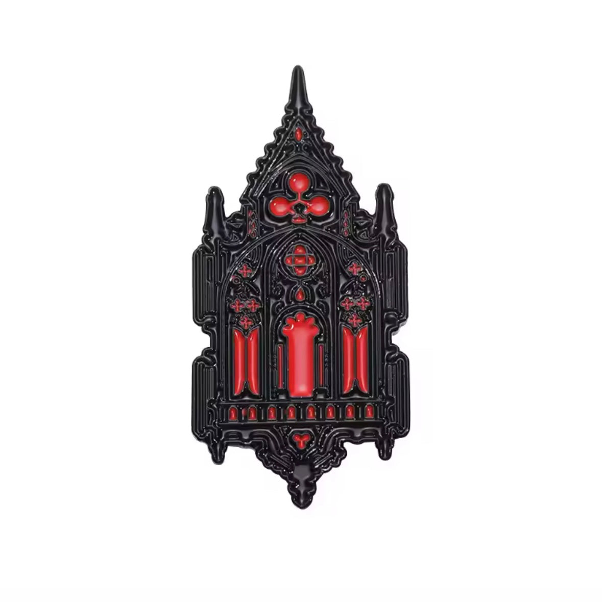Gothic Cathedral Enamel Metal Pin