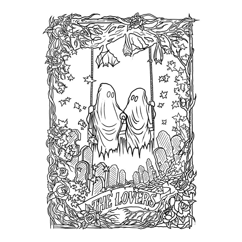 Comfy Goth Colouring Book For Adults