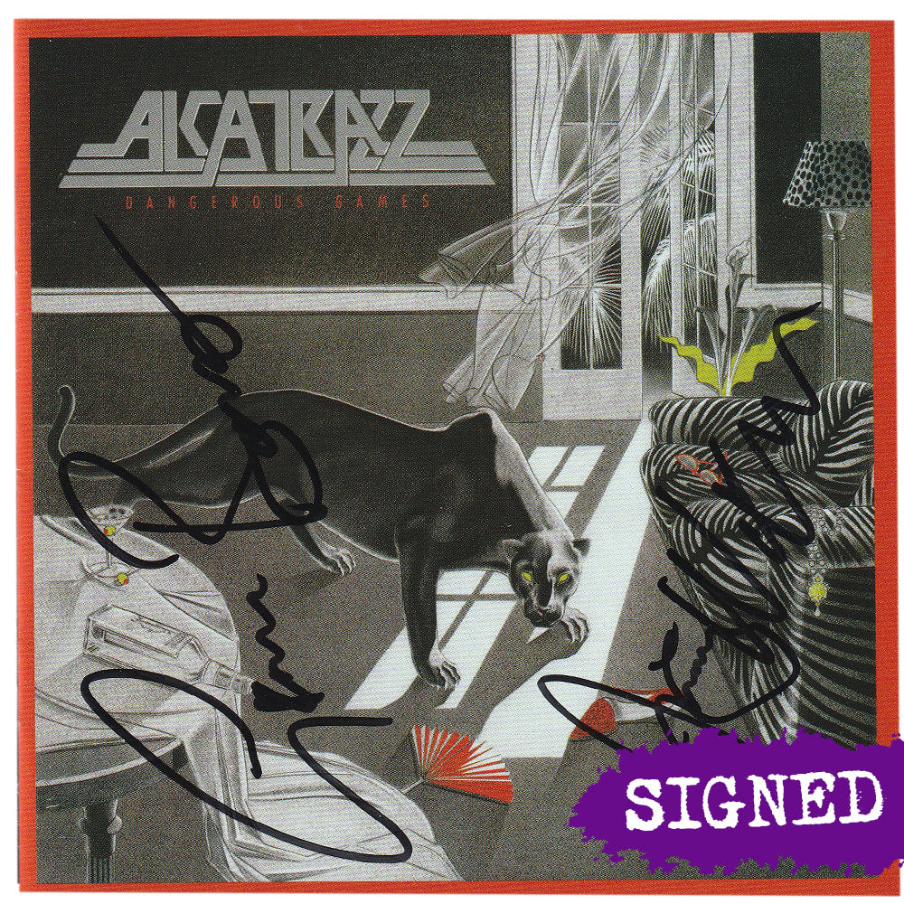 ALCATRAZZ Dangerous Games CD (Signed) 1986