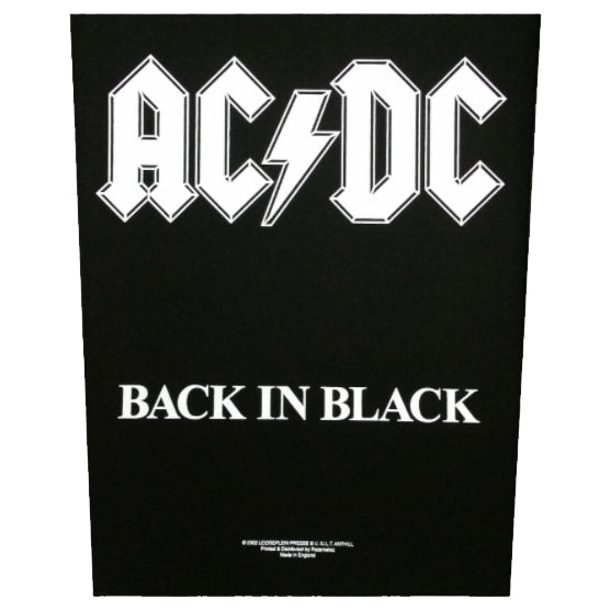 AC/DC Back in Black Back Patch