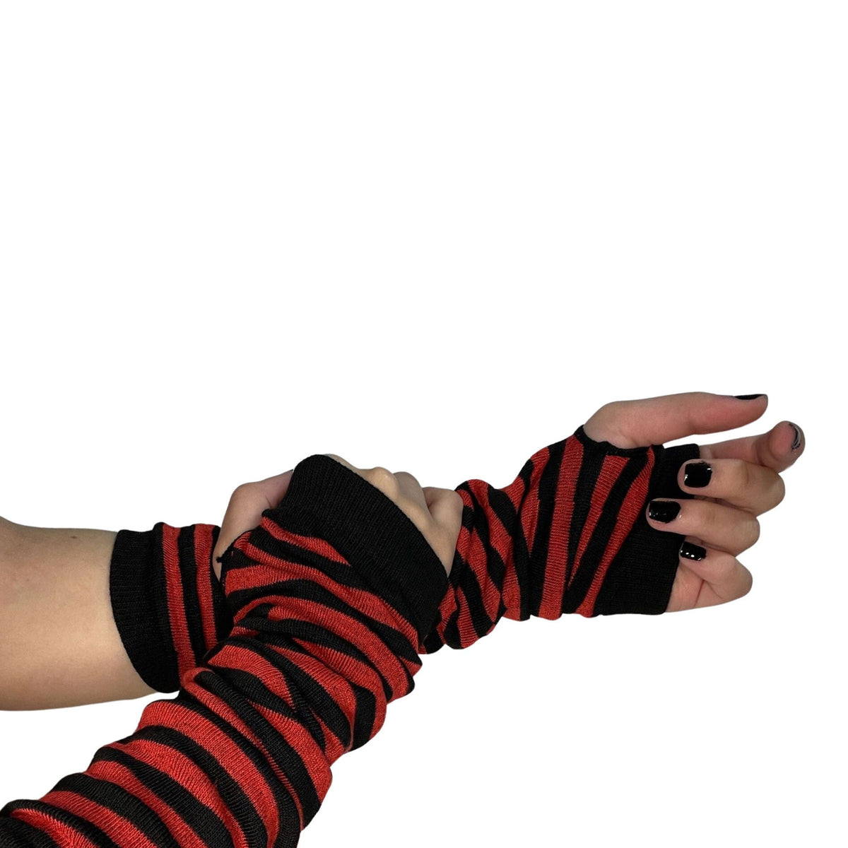 Stripe Arm Sleeves - Doomsday Red and Black