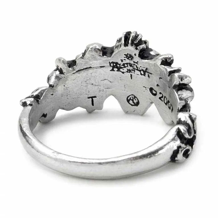 Betrothal Red Gothic Heart Ring