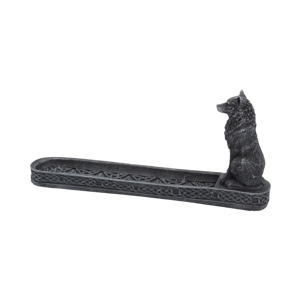 Obsidian Wolf Scent Catcher Incense Burner