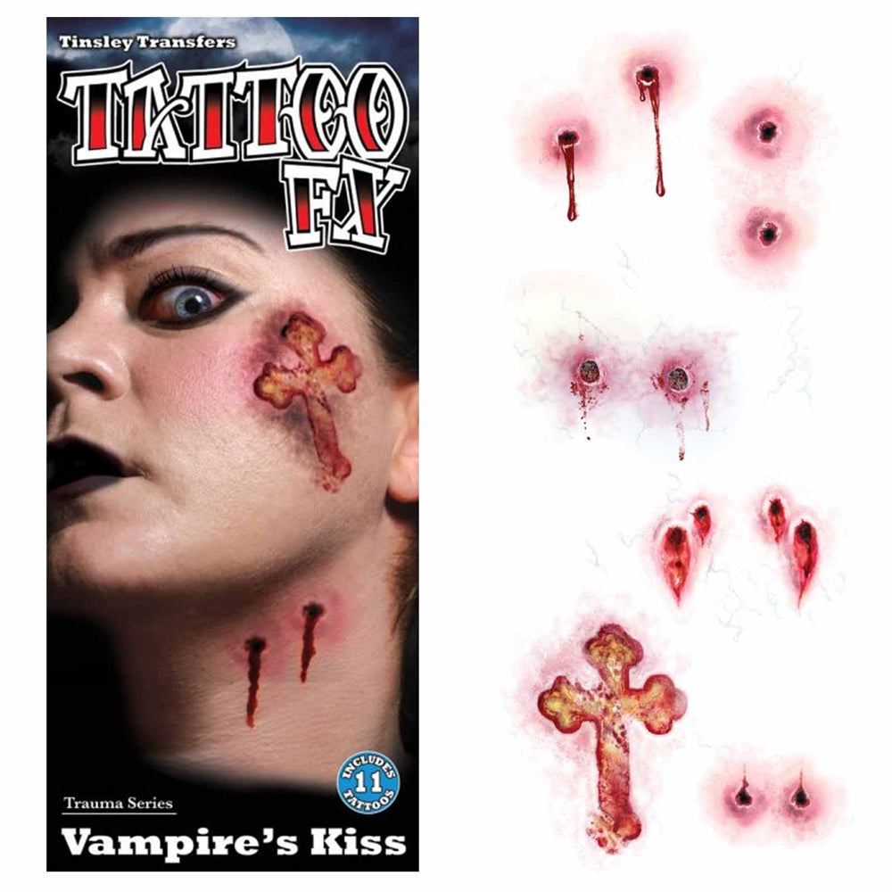 Trauma - Vampire Kiss Horror Faux Tattoo