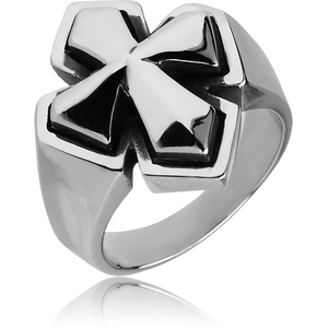 Gothic Cross Ring Stainless Steel
