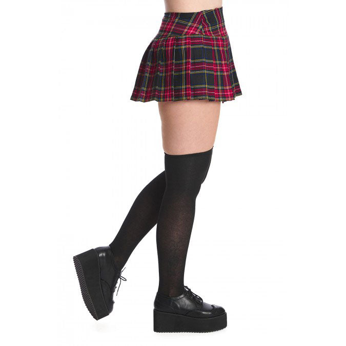 Dark Doll Black Tartan Mini Skirt