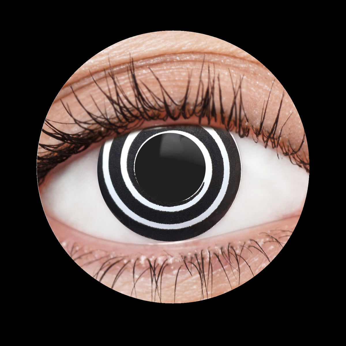 Black Spiral Contact Lenses
