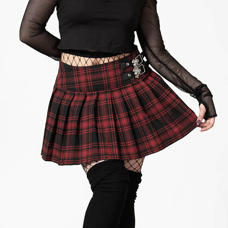 Bat Voyage Tartan Skirt