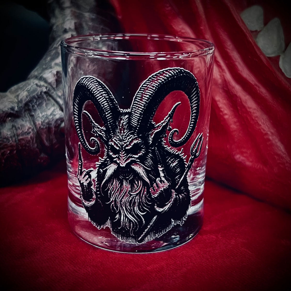 Krampus Hunts Shot Glass
