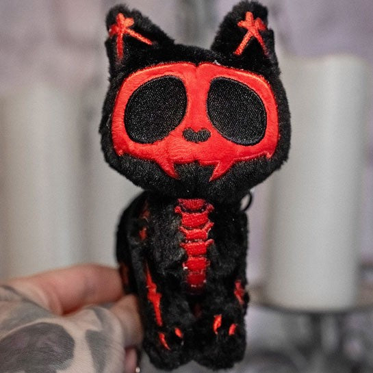 Bloody Bones Skelekitty Plush Keychain