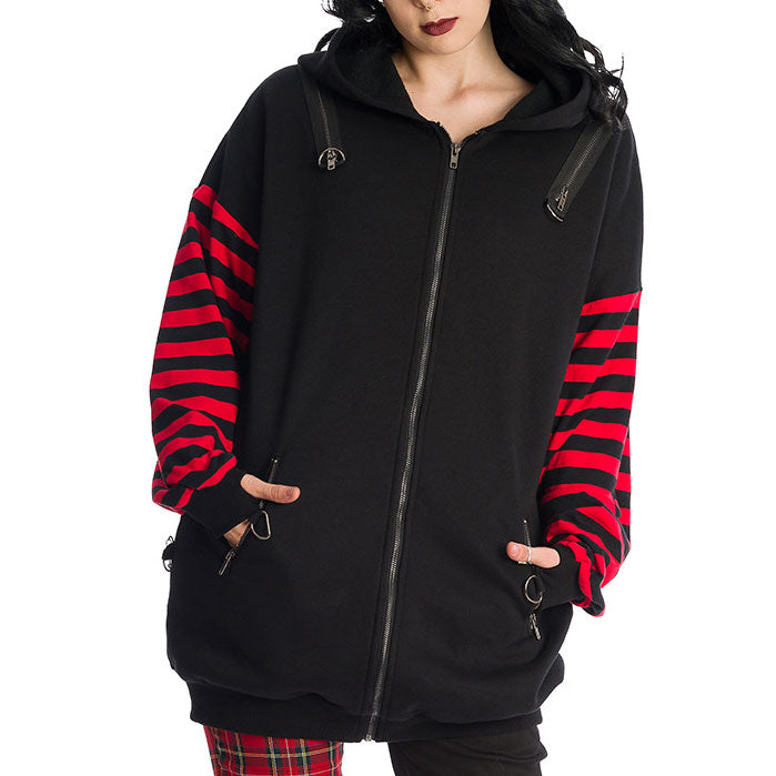 Portia Blood Stripe Hood